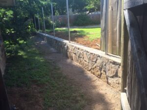 retaining wall fence example dallas