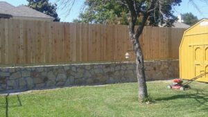 retaining wall fence