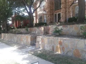 Tiered Stone Retaining Walls | JCL Landscaping Dallas TX Retaining Wall Dallas TX