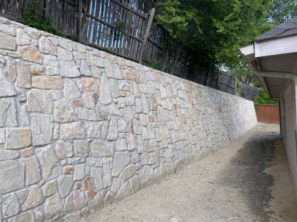 Milsap Stone Retaining Wall in Dallas Texas JCL Landscape Services