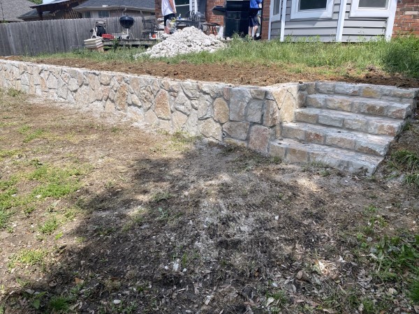 Replacing crosstie wall with Milsap stone in Flowermound Texas_Page_2