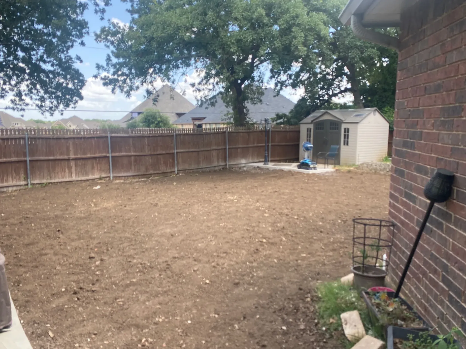 Partial pool removal graded yard in North Richland Hills, TX Partial pool removal graded yard in North Richland Hills, TX