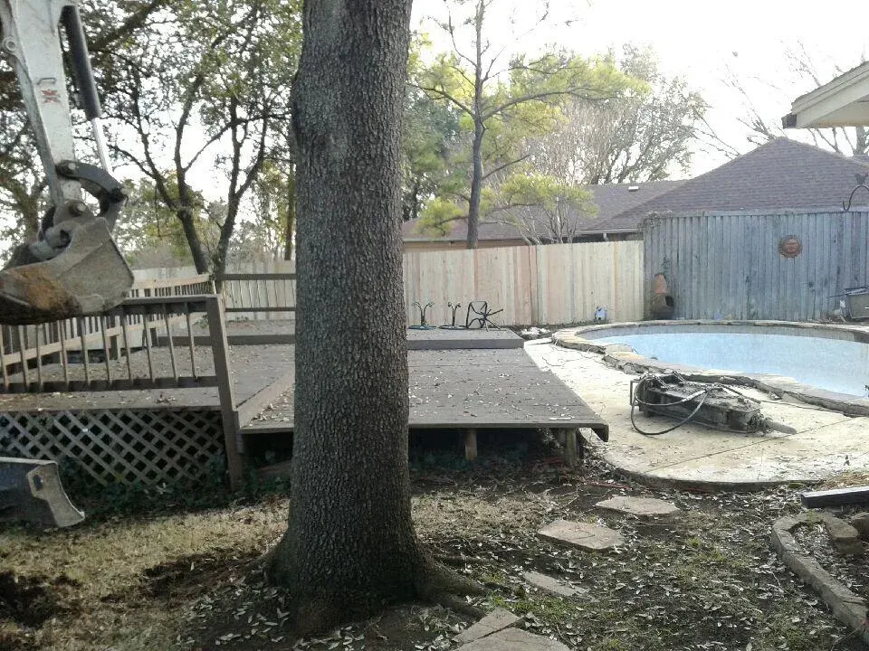 Residential pool removal demolition start in Colleyville, TX Residential pool removal demolition start in Colleyville, TX