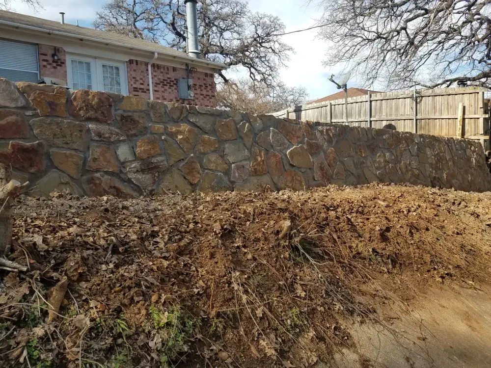 Milsap stone drainage retaining wall — a JCL Landscape Services project in the Dallas–Fort Worth metroplex Milsap stone drainage retaining wall — a JCL Landscape Services project in the Dallas–Fort Worth metroplex